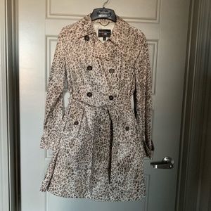 Banana Republic Mad Men Leopard Trench Coat